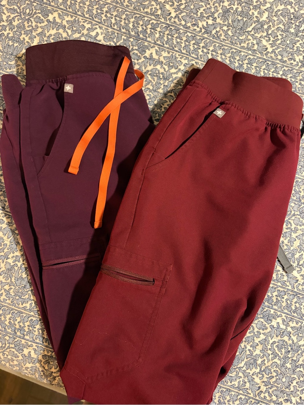 (2) FIGS Zamora Jogger Scrub Pants Women’s Small Tall Pull On Work Technical